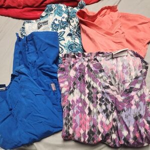 Colorful Women's Scrub Top Bundle Of 4